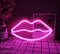 LED Neon Schild Pinke Lippen Leuchtreklame Lampe Wandleuchte Hessen - Bebra Vorschau