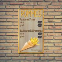 Preistafel Pommes Alu Dibond Reklame Schausteller Bielefeld - Schildesche Vorschau