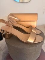 Riemchen-Pumps (41) & Clutch von Anna Field in Roségold Innenstadt - Köln Altstadt Vorschau