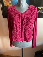 Kurze Jacke Bolero L Gina Laura Collection beere pink Strick Hessen - Wetzlar Vorschau