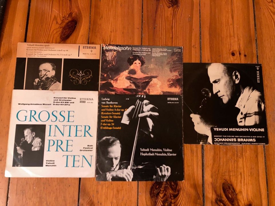 5 LPs Yehudi Menuhin - Mozart, Brahms, Paganini, Beethoven... in Berlin