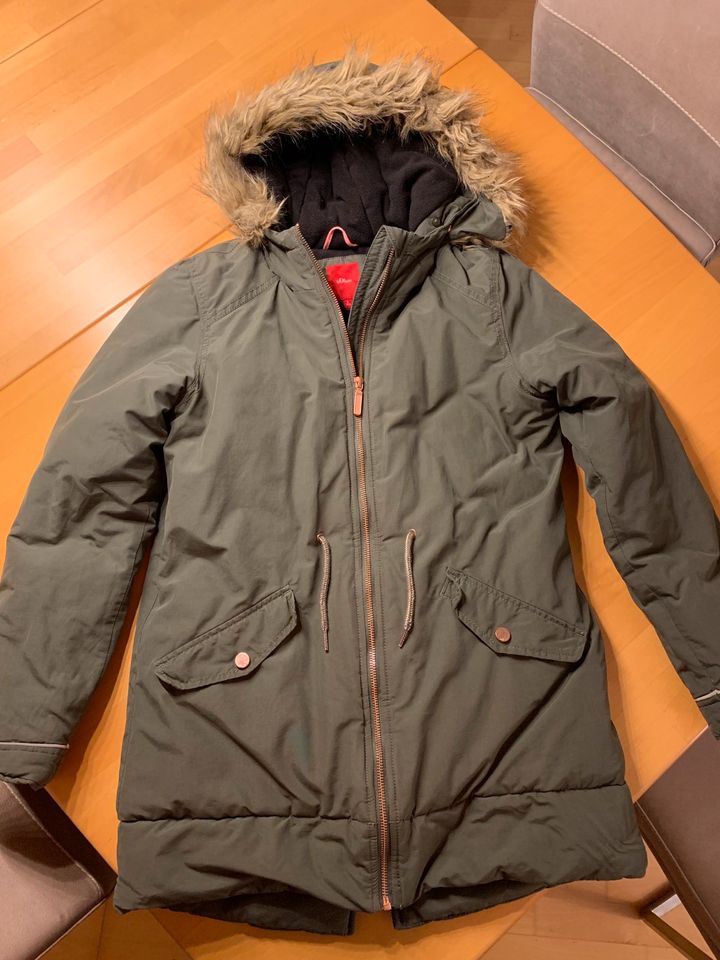 Parka Winterjacke S.Oliver Oliv Gr. 164 in Rödinghausen