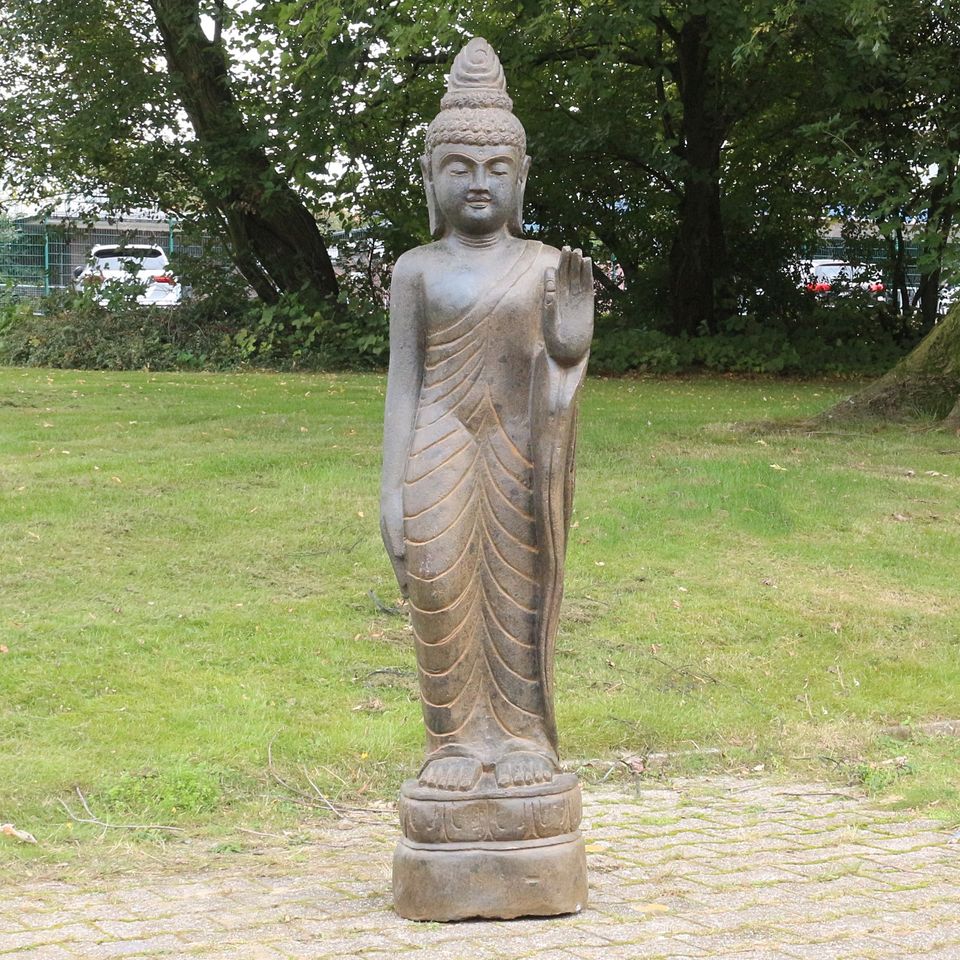 Buddha Stein Figur Statue Greenstone Antik Hand up 118 cm in Bochum