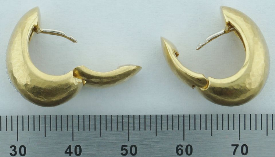 Ohrringe Gold 750, Brillantohrstecker, Klappcreolen, Creolen in Friedelsheim