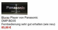 Bluray Panasonic DMP-BD35 Niedersachsen - Wolfsburg Vorschau