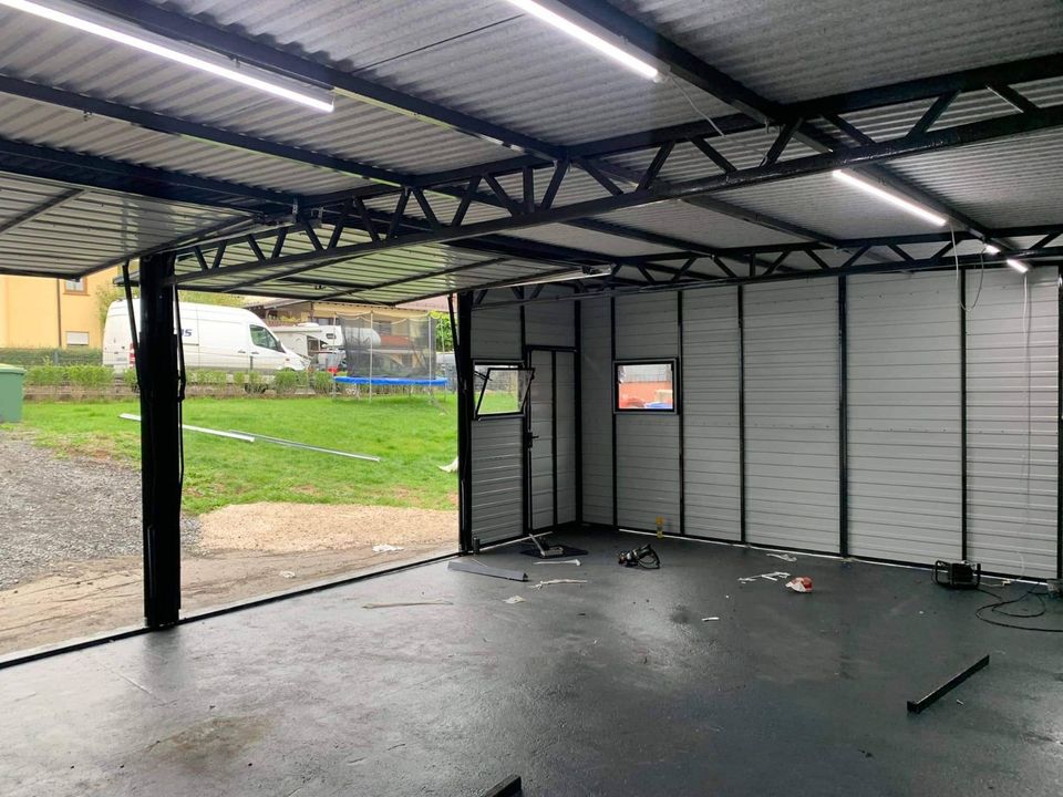 Lager Wohnmobilgarage Hebebühne Garage 6x7x3 VERZINKT Lieferung in Ansbach