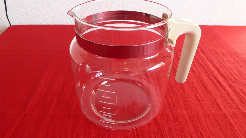 Kanne Kaffee-Kanne Jena Glas Schott Mainz Transparent Ø oben 11,5 in Flintbek