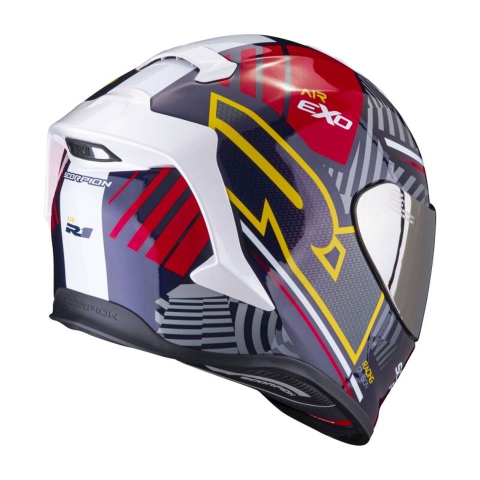 Scorpion Exo-R1 Evo Air Victory Helm rot blau gelb NEU statt 439€ in München