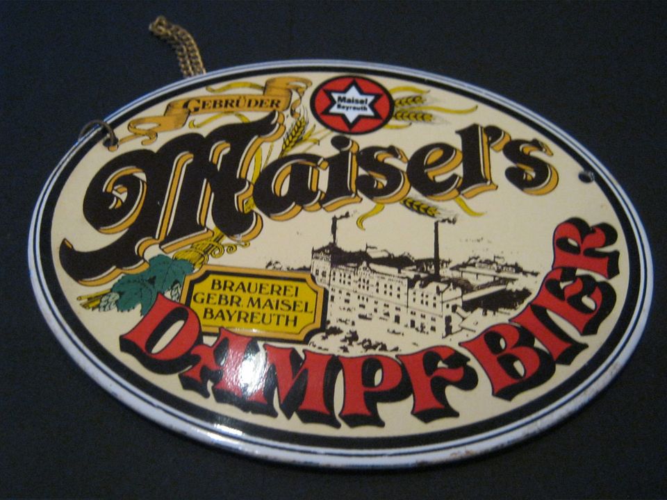 Zapfhahnschild " Maisel´s Dampfbier " in Kirchlengern