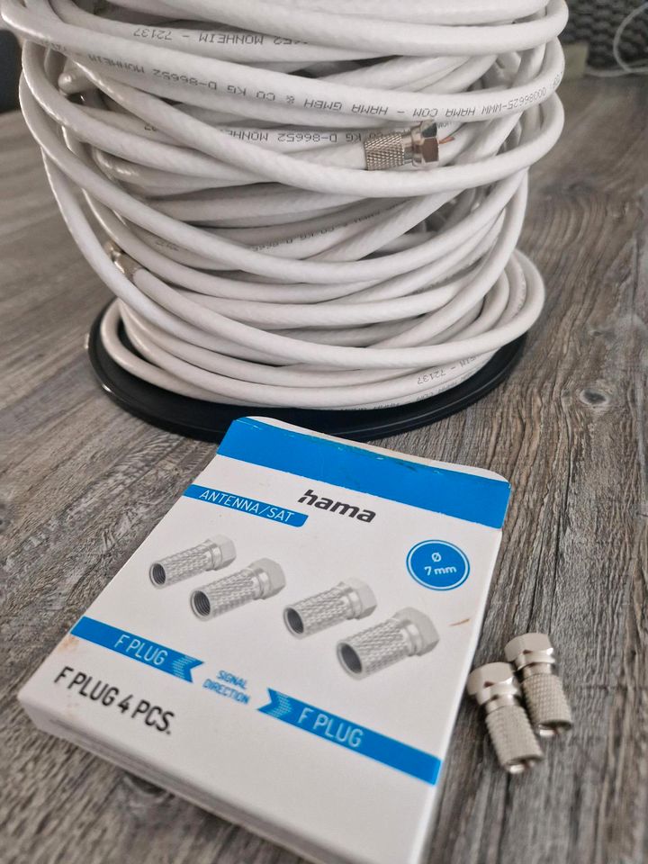 40m SAT Kabel und Sat F-Plugs in Gera