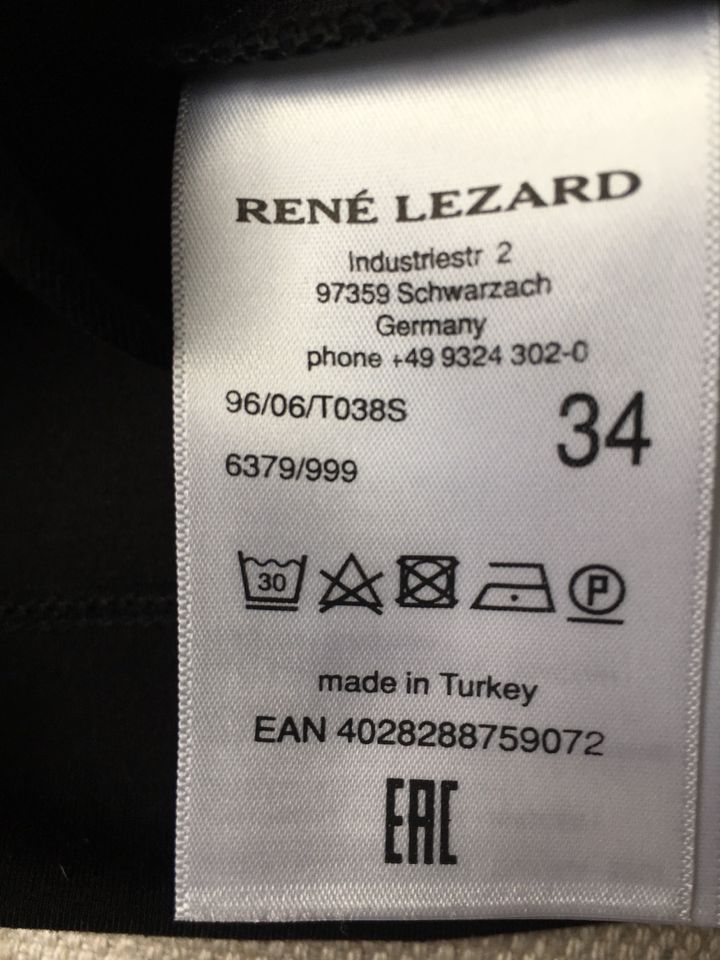Elegante Bluse/Shirt von René Lezard schwarz Gr. XS in München
