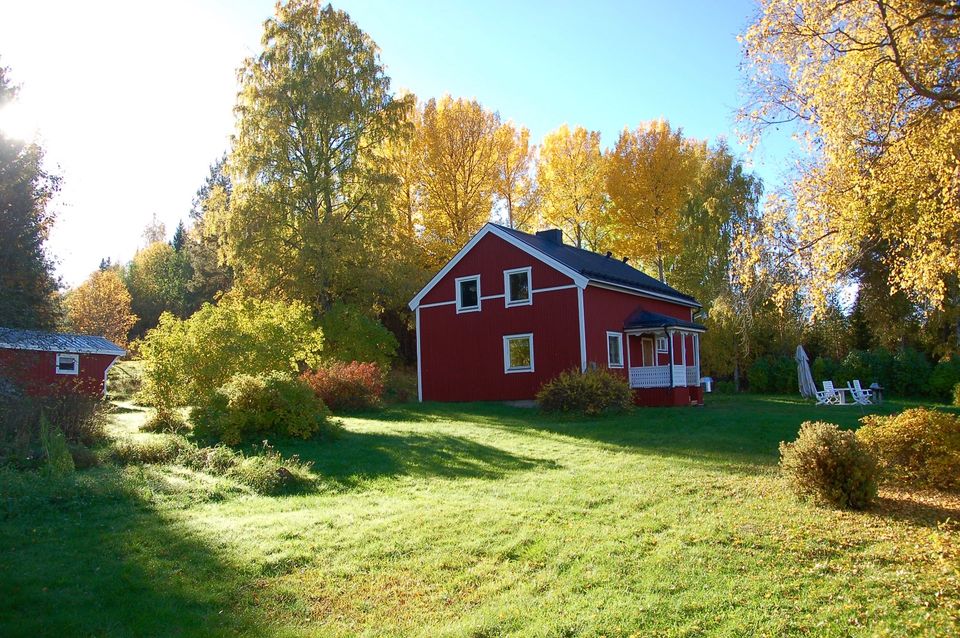 8200 qm schwedische Natur mit Wohnhaus und Nebengebäuden in Spiegelau