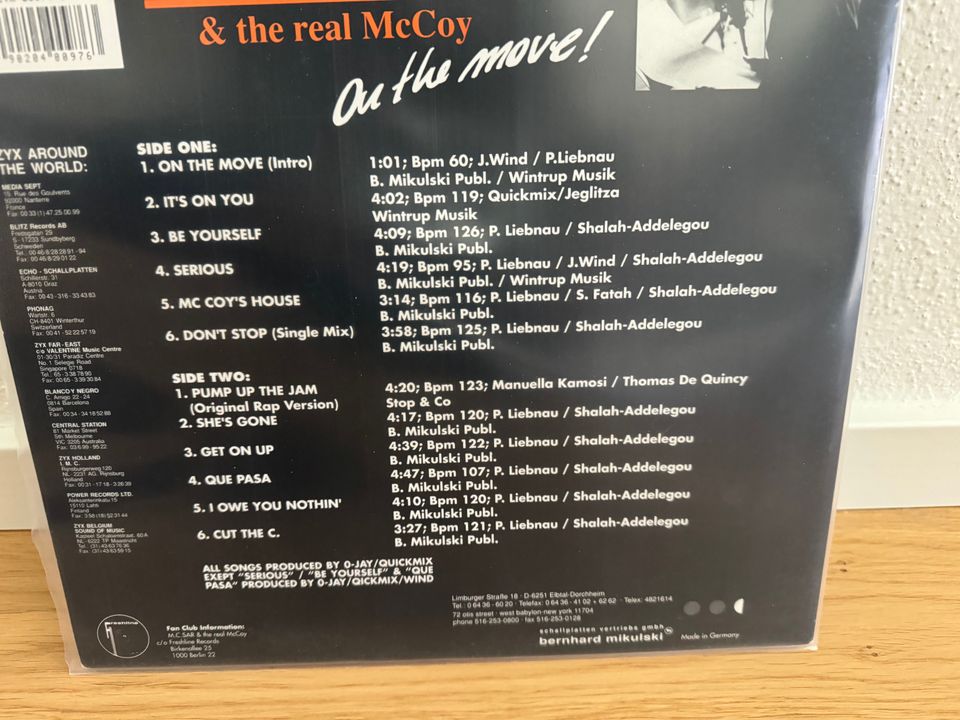 M.C.Sar & the real McCoy - On The Move ! Vinyl  LP Disco in Hauzenberg