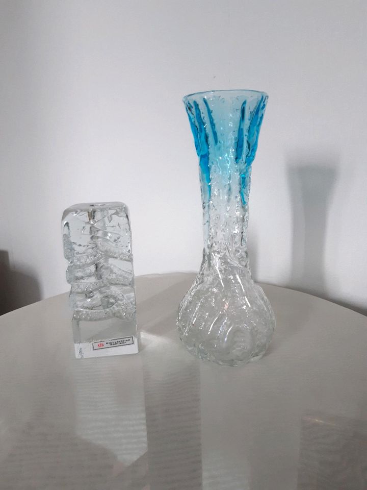 Alte Vasen Eisglas Borkenglas 70er Jahre/ Preis pro 10 - 20€ in Biblis