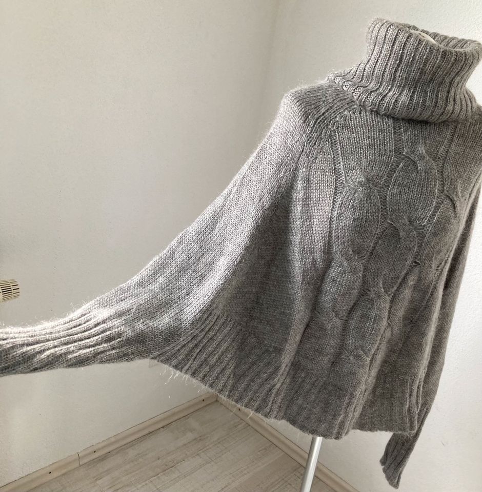 Hallhuber Rollkragen-Pullover Gr. S oversized Mohair grau in Neu Ulm