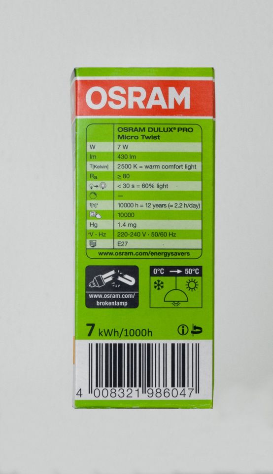 1O Stück - Osram Dulux Pro Micro Twist - Kompaktleuchtstofflampe in Tönisvorst