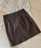 Neuw H&M Minirock Kunstleder Rock Gr 40 braun Wandsbek - Hamburg Volksdorf Vorschau