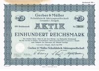 Gerber & Müller PERI Schuhfabrik Lößnitz Aktie 100RM Sachsen - Lößnitz Vorschau