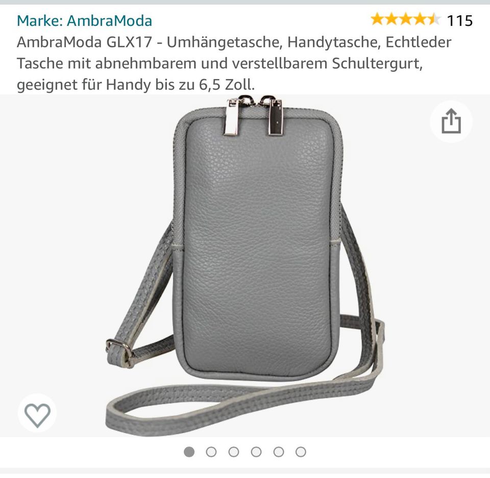 NEU & OVP Handyledertasche grau bis 6,5 Zoll in Waiblingen