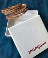 Beiges Damen-Leder-Armband mit Glitzer-Steinchen von Manguun Baden-Württemberg - Ulm Vorschau