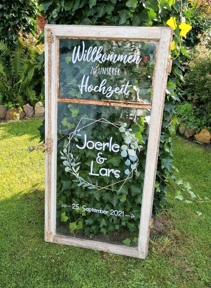 Hochzeitsfenster - Fenster mit Spruch - Geschenk in Bliestorf