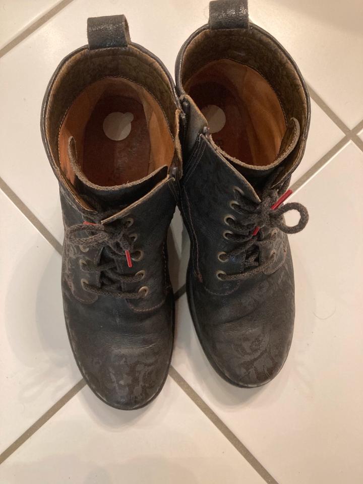 Braun/blaue Schnürboots/Stiefeletten von Think in Gr.42 in Bienenbüttel