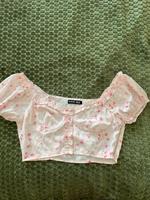 Korsett shirt rosa blümchen Hessen - Lollar Vorschau