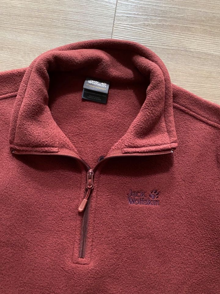 Jack Wolfskin Herren Sweater Gr. M rot Nanuk 200 Outdoor Jacke in Gelsenkirchen