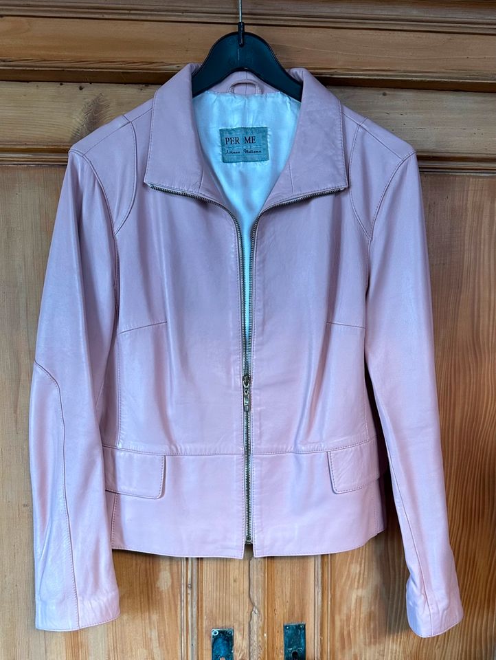 Lederjacke Lammnappa rosé Gr. 40 in Wöllstadt