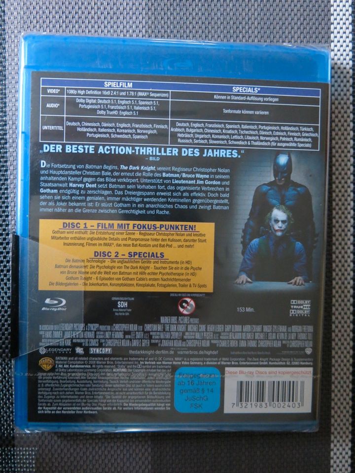 ✳️ 2 x Disc SPECIAL EDITION BATMAN The Dark Knight Blu-ray OVP in Hückelhoven