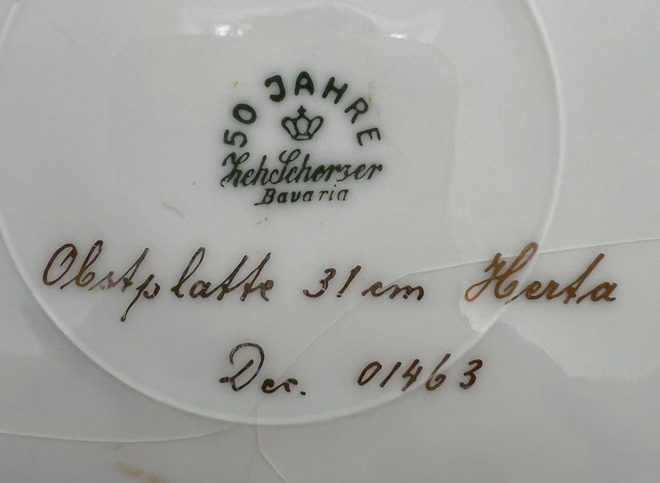 Zeh Scherzer Bavaria, Obstteller mit Goldrand 1xØ29cm / 5xØ20cm in Gifhorn