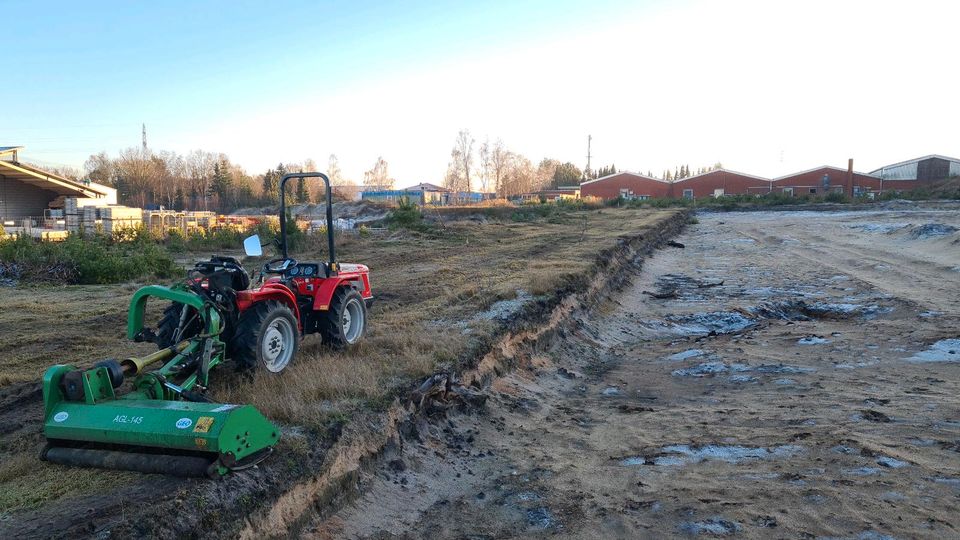 Mulchen Wiese Weide Zaun Sträucher Dienstleistung in Lathen