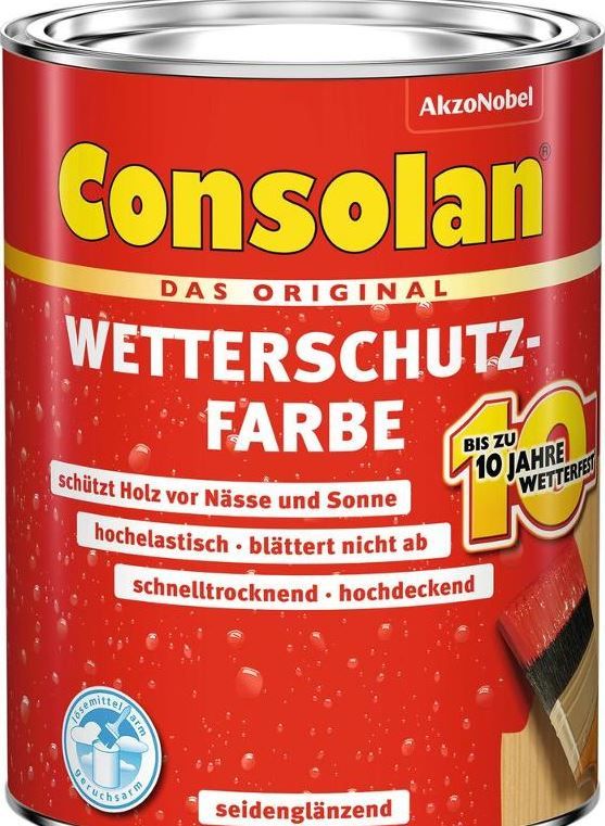 CONSOLAN Wetterschutzfarbe Schwedenrot 750ml in Diedorf