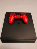 PS4 Slim 1TB inkl roter Dual Sense Controller (PS4) Bayern - Schnaittach Vorschau