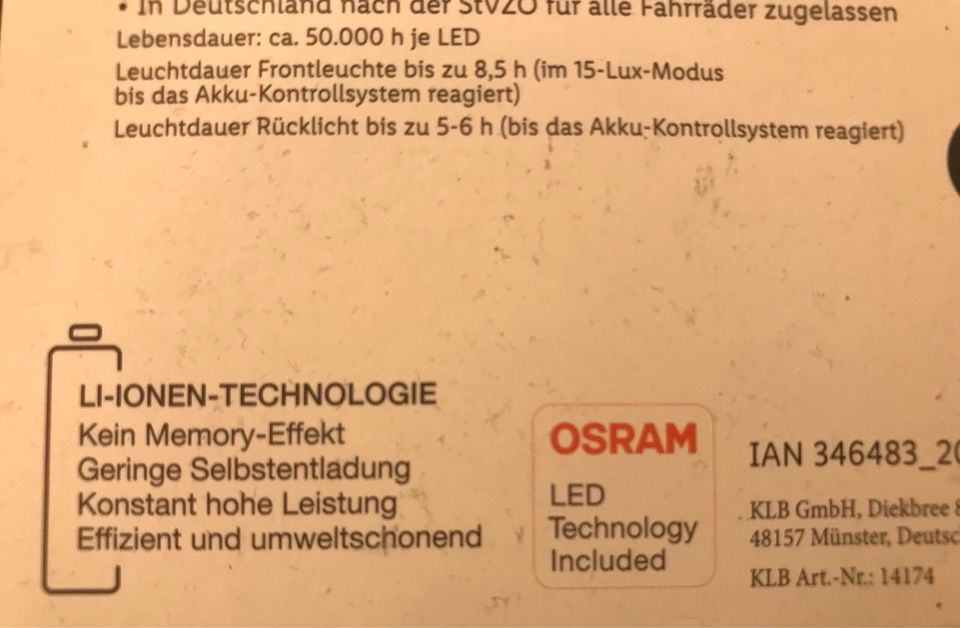 | 90/70/30/15 in - | Fahrrad eBay Halle Kleinanzeigen LED, Zubehör Fahrradlampe Kleinanzeigen ist NEU kaufen Sachsen-Anhalt crivit Fahrradleuchtenset Lux jetzt gebraucht