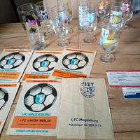 FUSSBALL BIERGLÄSER DDR OBERLIGA FUSSBALL WM 1974 Sachsen-Anhalt - Magdeburg Vorschau