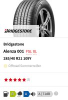 2x Sommerreifen Bridgestone Alenza 285/40 R21 109Y neuwertig München - Schwabing-West Vorschau