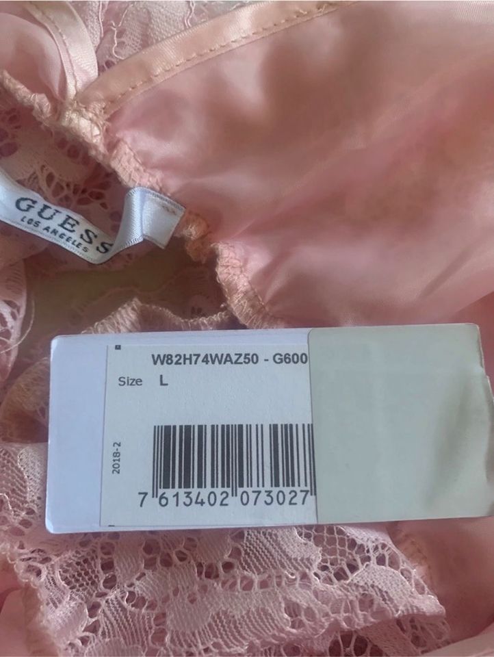 NEU Guess Damen Top Spitze sexy rosa Transparent durchsichtig L in Issum