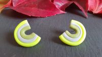 Ohrringe handgemacht Regenbogen-Art aus Polymer Clay gelb Hannover - Linden-Limmer Vorschau