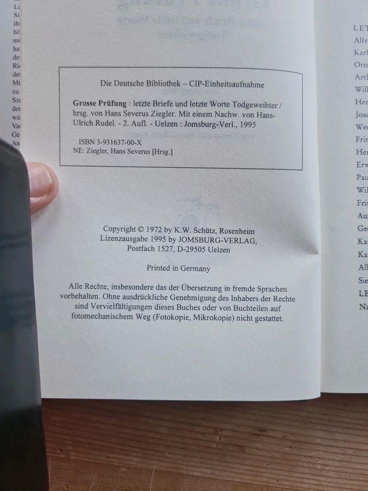 Ziegler - Grosse Prüfung letzte Briefe und letzte Worte - 1972 in Dresden