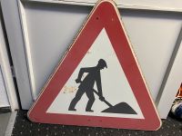 Verkehrsschild Baustelle alt 70er Jahre Blechschild Schild Blech Niedersachsen - Loxstedt Vorschau