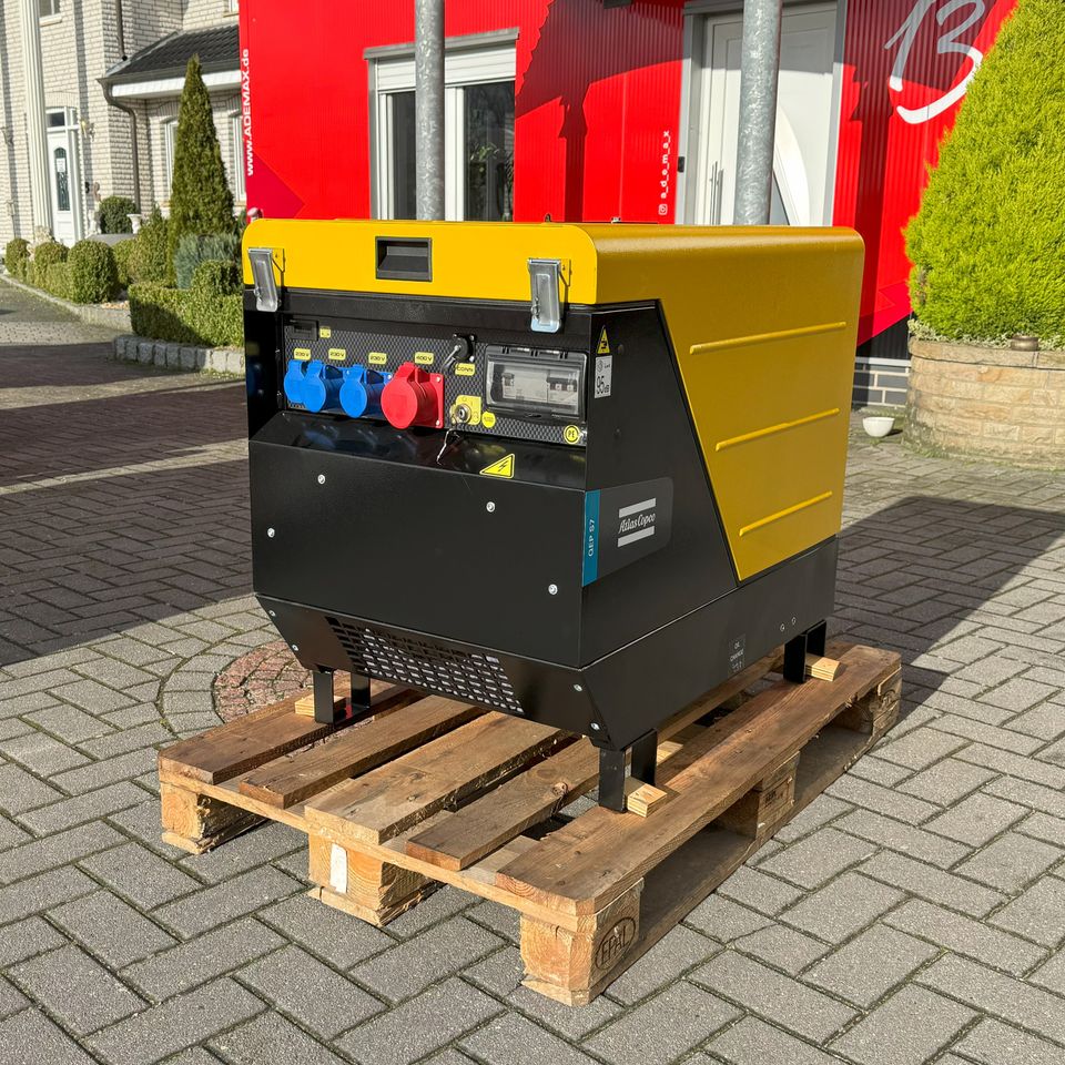 6,9kVA Atlas Copco Diesel Stromaggregat QEP S7 230 & 400 V in Spelle