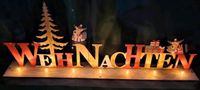 Schriftzug Weihnachten Holz mit Beleuchtung Bayern - Ingolstadt Vorschau