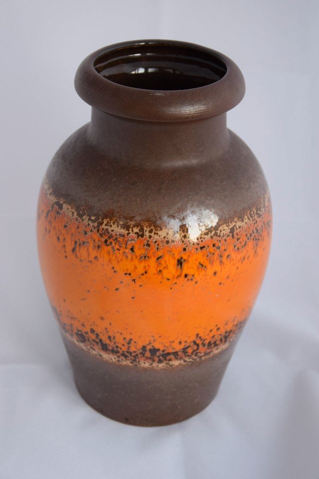 Boden-vase, Orange Braun, Scheurich-Keramik 291-28, Höhe: 28,5 cm in Ettlingen