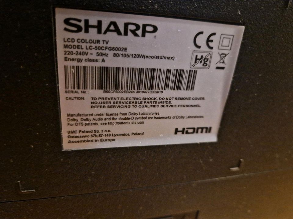 Sharp 50' zoll Smart TV (Defekter Bildschrim) in Bremerhaven