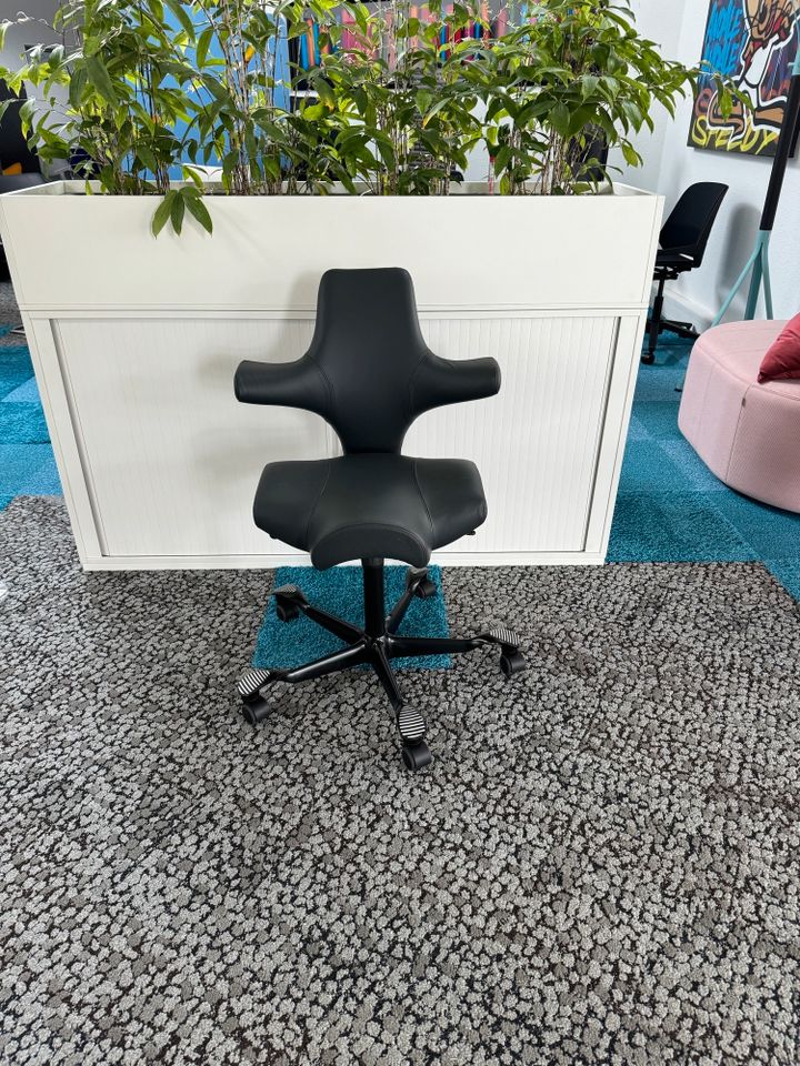 HAG Capisco 8106 Bürostuhl Leder Nightshade *wie NEU* in Wiesloch