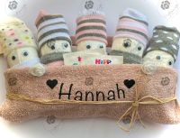 Personalisierte Windelzwerge Windeltorte Socken Babyshower Geburt Niedersachsen - Bawinkel Vorschau