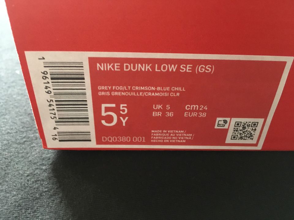 Nike Dunk Low Jackpot Grey Fog Black 5.5 38 in Wuppertal
