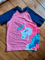 Bade T-Shirt Badeanzug Gr 122/128 Einhorn rosa/blau Sachsen-Anhalt - Halle Vorschau