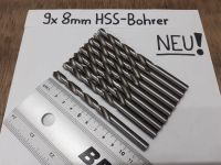 9 Stück 8,0 mm HSS-Stahlbohrer, Spiralbohrer, Bohrer, NEU Bayern - Krumbach Schwaben Vorschau